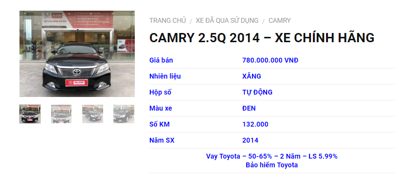 Toyota Camry 2.5Q 2014 - Chính Hãng