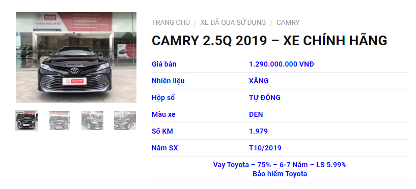 Toyota Camry 2.5Q 2019 - Xe chính hãng
